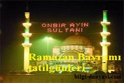 2012 ramazan bayramı tatili hangi günler